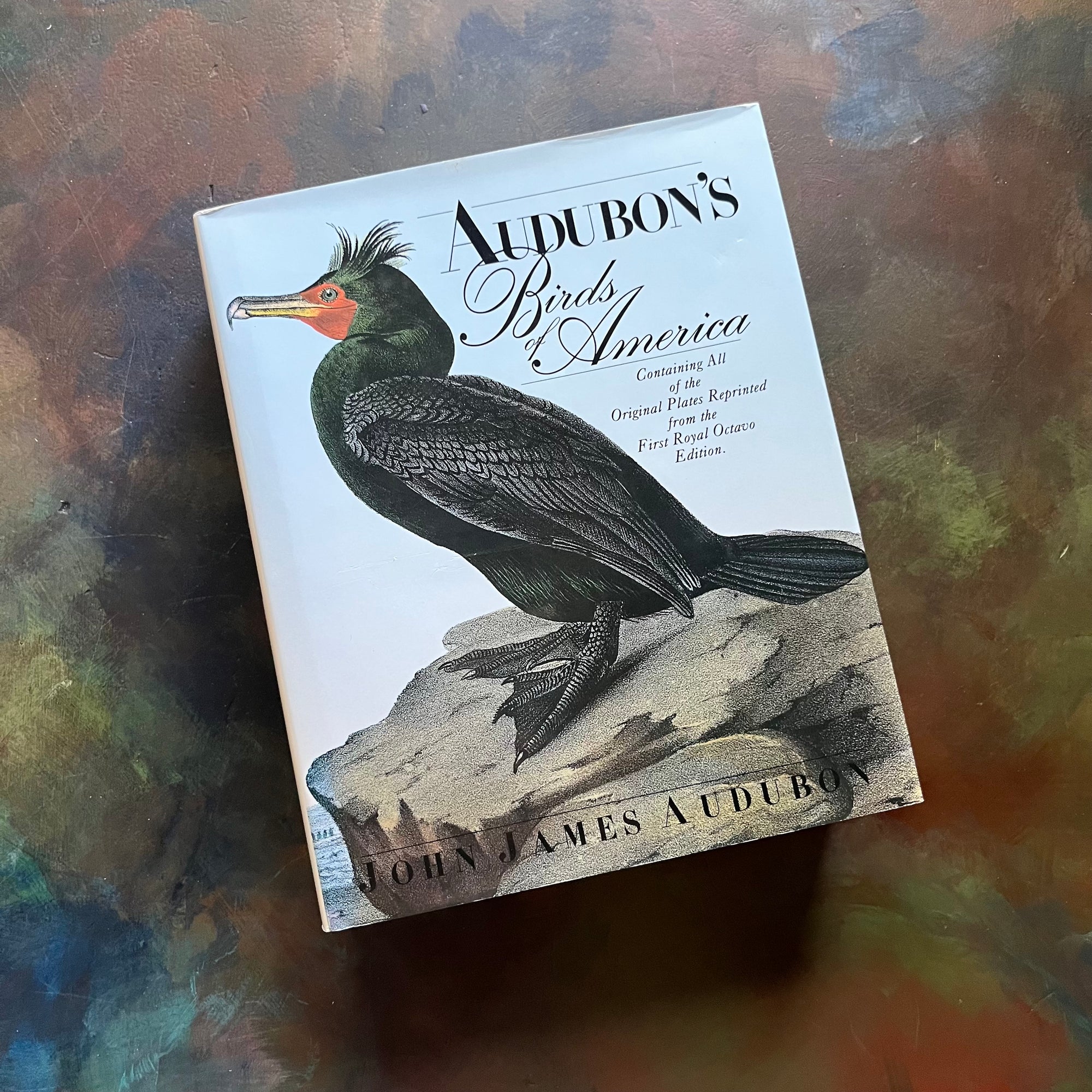 Audubon's Birds of America by John James Audubon-The Royal Octavo Edition-500 bird prints in one book-view of the dust jacket's front cover