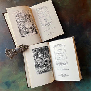 Avenal Book Set-Alice's Adventures in Wonderland-Through the Looking Glass & What Alice Found There-Lewis Carroll-vintage children's classic literature-view of the title pages