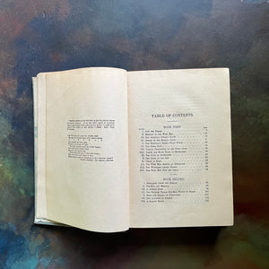 Ben Hur written by Lew Wallace-1908 Wallace Memorial Edition-vintage historical fiction-Classic American Literature-Living Book-view of the table of contents page