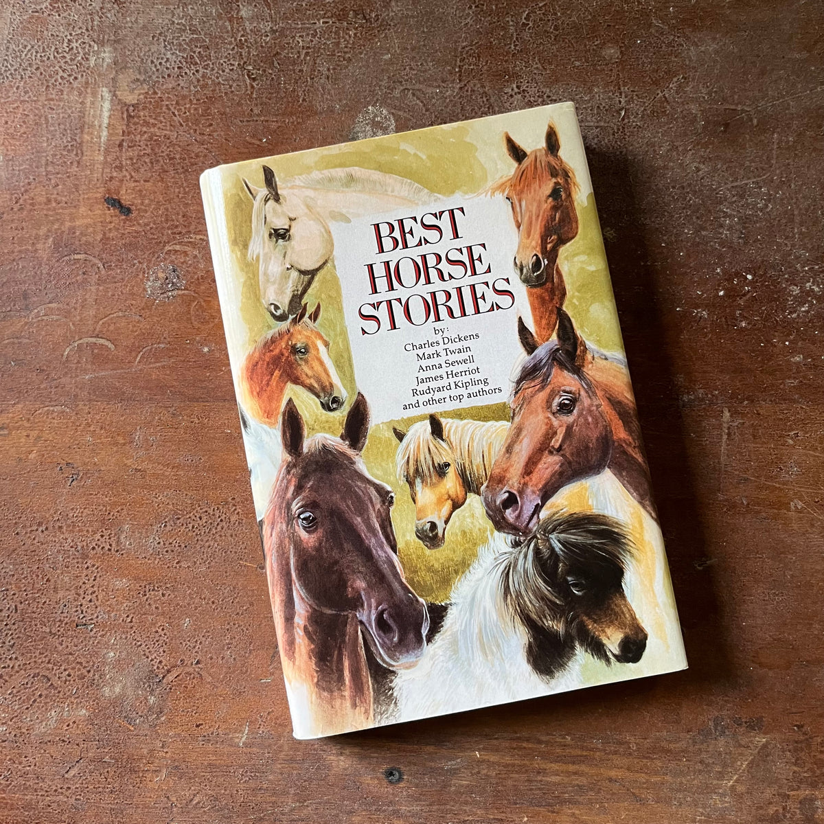 vintage horse stories for children, vintage book for children - Best Horse Stories Compiled by Lesley O'Mara with a foreword by John Francombe , MBE - view of the dust jacket's front cover