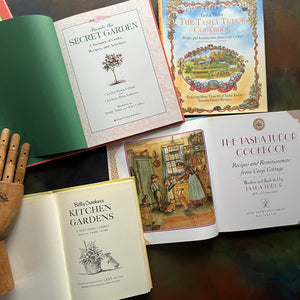 Betty Crocker's Kitchen Gardens, Inside the Secret Garden & The Tasha Tudor Cookbook-Tasha Tudor Illustrations-classic Tasha Tudor books-view of the title pages