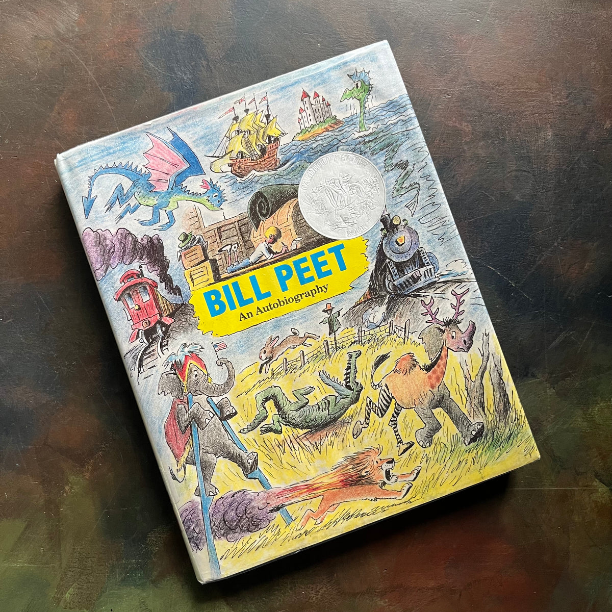 Bill Peet An Autobiography-vintage history book for kids-Caldecott Honor Book-vintage biography-Disney Illustrator-written and illustrated by Bill Peet - view of the dust jacket's front cover