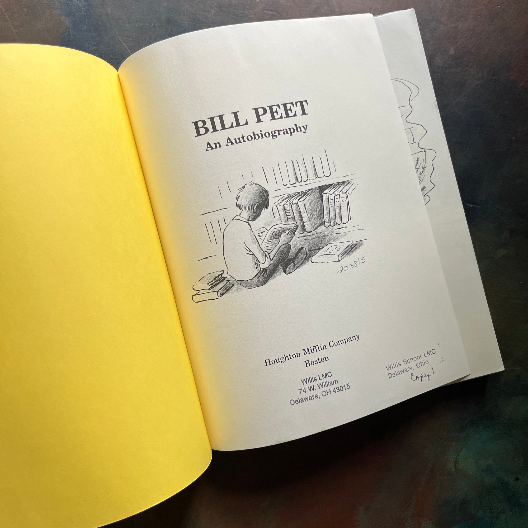 Bill Peet An Autobiography-vintage history book for kids-Caldecott Honor Book-vintage biography-Disney Illustrator-written and illustrated by Bill Peet - view of the title page