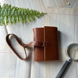 Blank Leather Travel Journals - handmade leather journal - view of the lighter journal cover