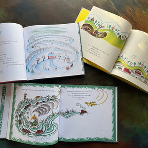 Books written and illustrated by Virginia Lee Burton-The Little House (A Caldecott Award Winning Book), Katy and the Big Snow and Mike Mulligan and His Steam Shovel-vintage children's classics-picture books-view of their illustrations