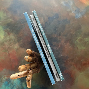 Books written and illustrated by Virginia Lee Burton-The Little House (A Caldecott Award Winning Book), Katy and the Big Snow and Mike Mulligan and His Steam Shovel-vintage children's classics-picture books-view of their spines