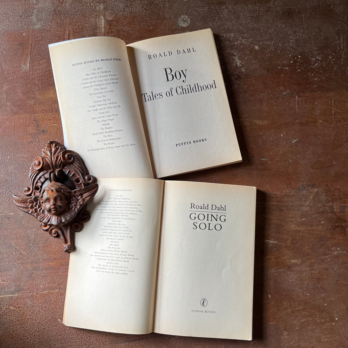 Boy and Going Solo - Autobiographies by Roald Dahl - Log Cabin Vintage