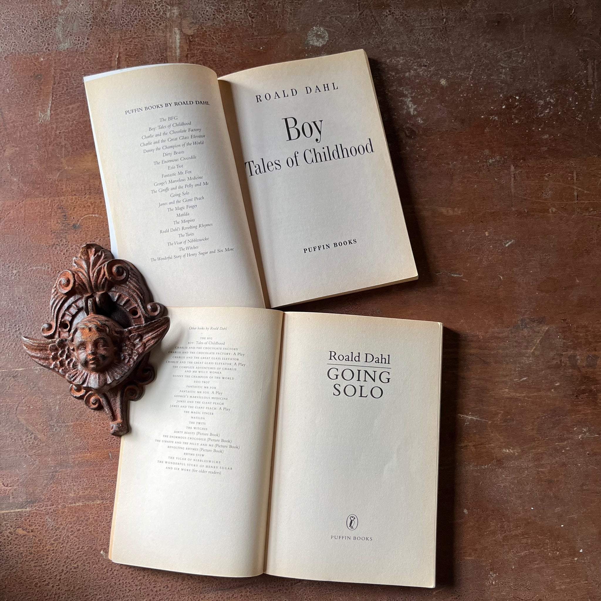Boy and Going Solo - Autobiographies by Roald Dahl - Log Cabin Vintage