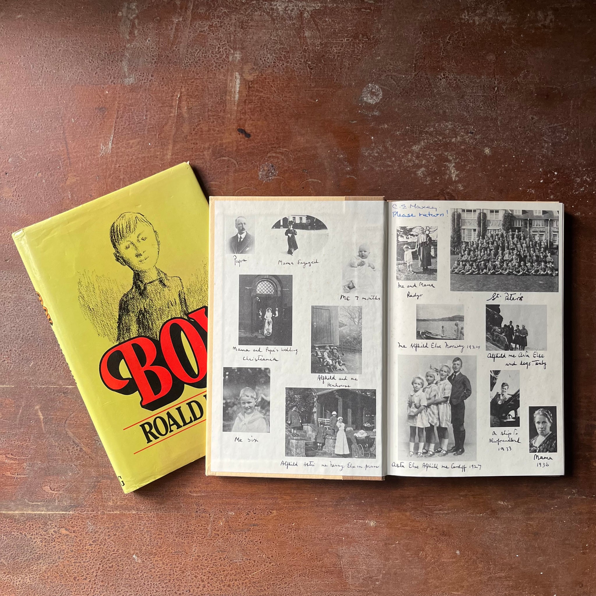 Boy An Autobiography Written by Roald Dahl - Log Cabin Vintage