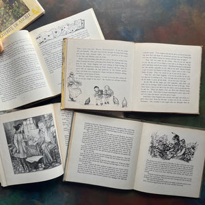 Bright April, Petite Suzanne, Up the Hill, and Elin's Amerika-Marguerite de Angeli-First Edition-vintage children's picture books-children's historical fiction-Pennsylvania history-Germantown, PA History-view of the black & white illustrations in each book