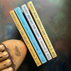 Canadian West Series written by Janette Oke-Christian Fiction-Historical Fiction-Christian Historical Fiction Book Series based in the Canadian Wilderness-view of the spines