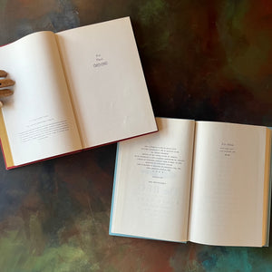 Charlie & The Chocolate Factory and The BFG written by Roald Dahl with illustrations by Joseph Schindelman-First Editions-vintage children's chapter books-classic literature-view of the copyright & dedication pages