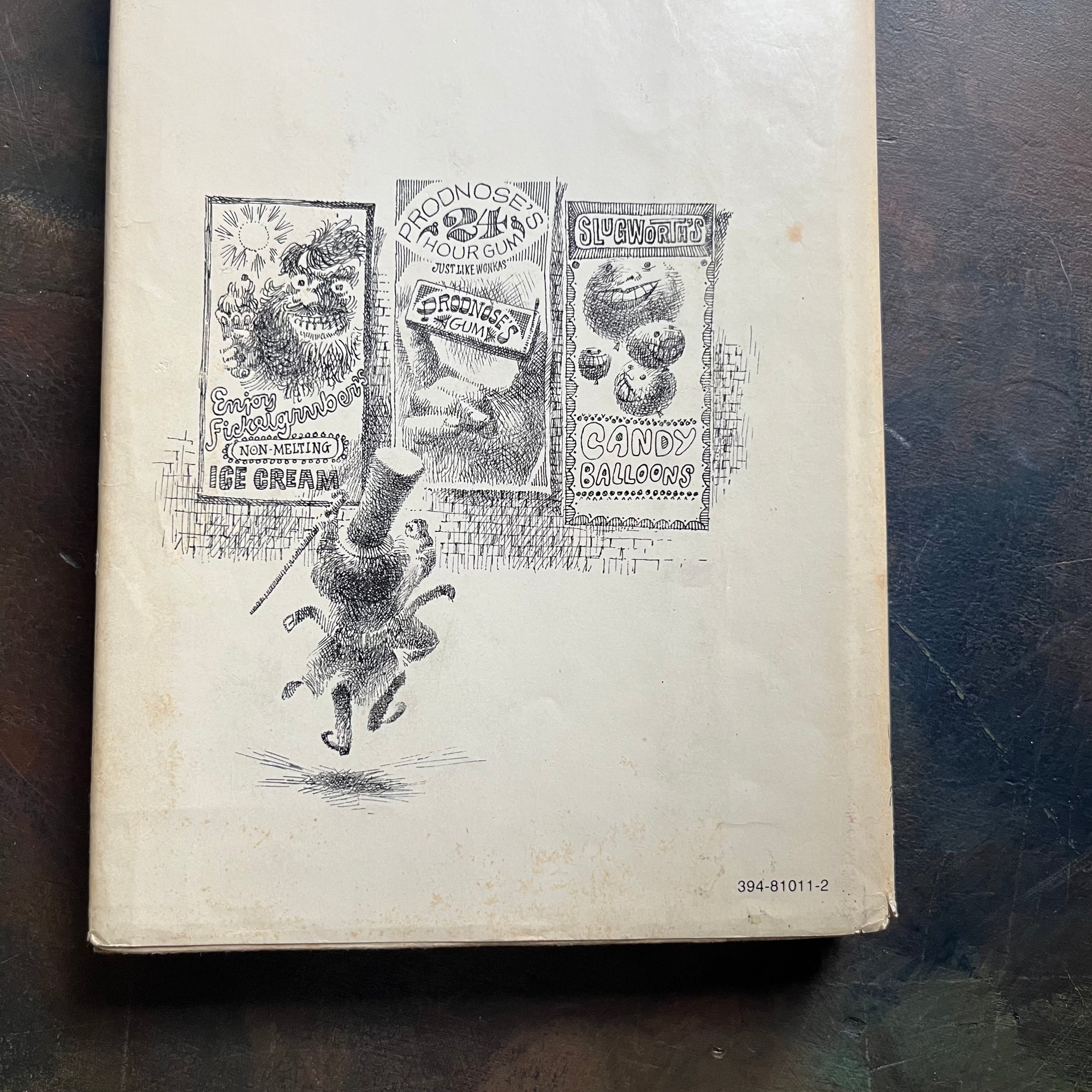 Charlie and the Chocolate Factory-Charlie and the Glass Elevator written by Roald Dahl-early editions-classic children's literature-view of the isbn on the back panel of the dust jacket