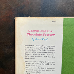 Charlie and the Chocolate Factory-Charlie and the Glass Elevator written by Roald Dahl-early editions-classic children's literature-view of the original price on the dust jacket's inside flap