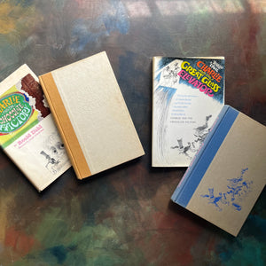Charlie and the Chocolate Factory-Charlie and the Glass Elevator written by Roald Dahl-early editions-classic children's literature-view of the front covers