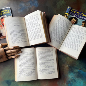 Cherry Ames Book Set-Cherry Ames Student Nurse-Cherry Ames Chief Nurse-Cherry Ames Visiting Nurse-vintage children's mystery books-view of the inside content