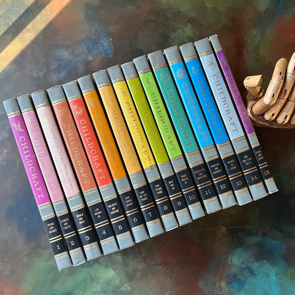 Childcraft How & Why Library Rainbow Set - Log Cabin Vintage