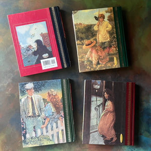 Children's Classics Book Set includes A Little Princess, The Secret Garden, Anne of Green Gables, and Heidi-perfect read-aloud editions for young readers & families-view of the back covers