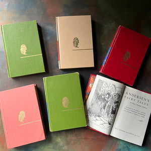 Children's Classics Six Book Set-Robin Hood-The Adventures of Tom Sawyer-Arabian Nights-Alice in Wonderland-Robinson Crusoe-Andersen's Fairy Tales-classic literature every child should read-view of the title pages