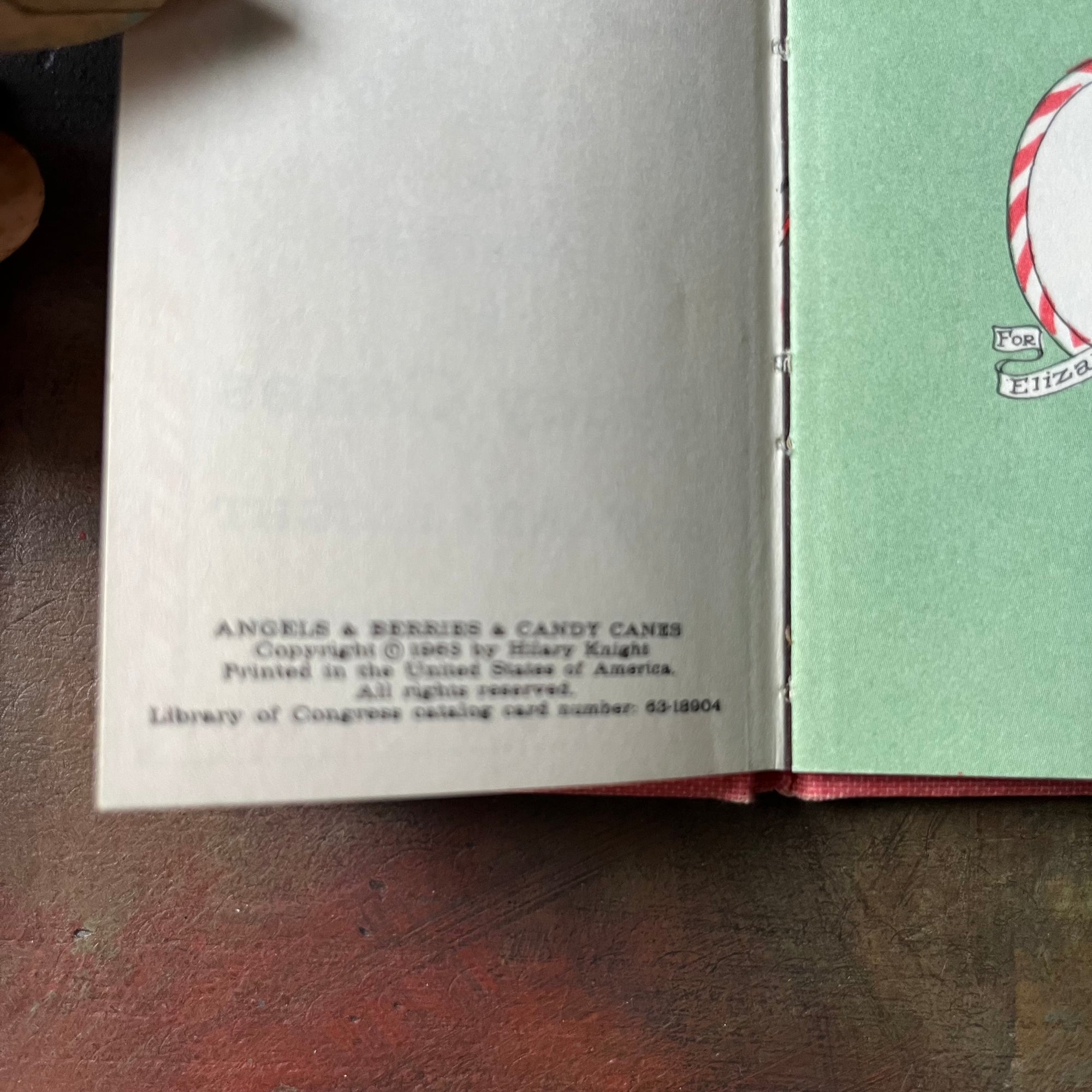 Christmas Nutshell Library By Hilary Knight-1963 Harper & Row, Publishers Edition-vintage Christmas Books-tiny books-view of the copyright pages