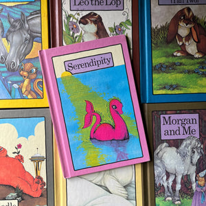 Collection of 7 Serendipity books written by Stephen Cosgrove with illustrations by Robin James -1980's kid's books-view of the front covers