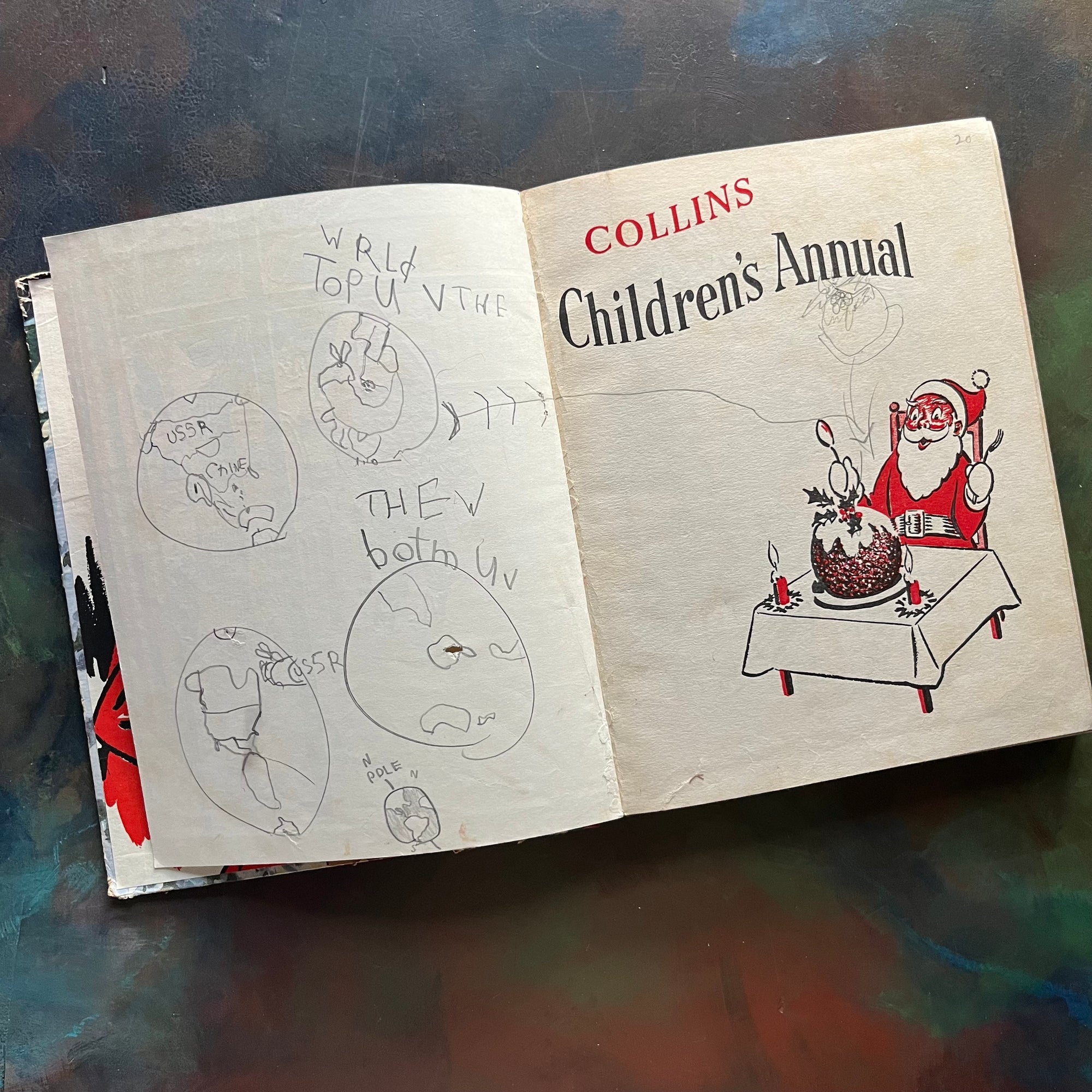 Pair of Vintage Children's Christmas Books:  Collins Children's Annual & Whitman Christmas Stories