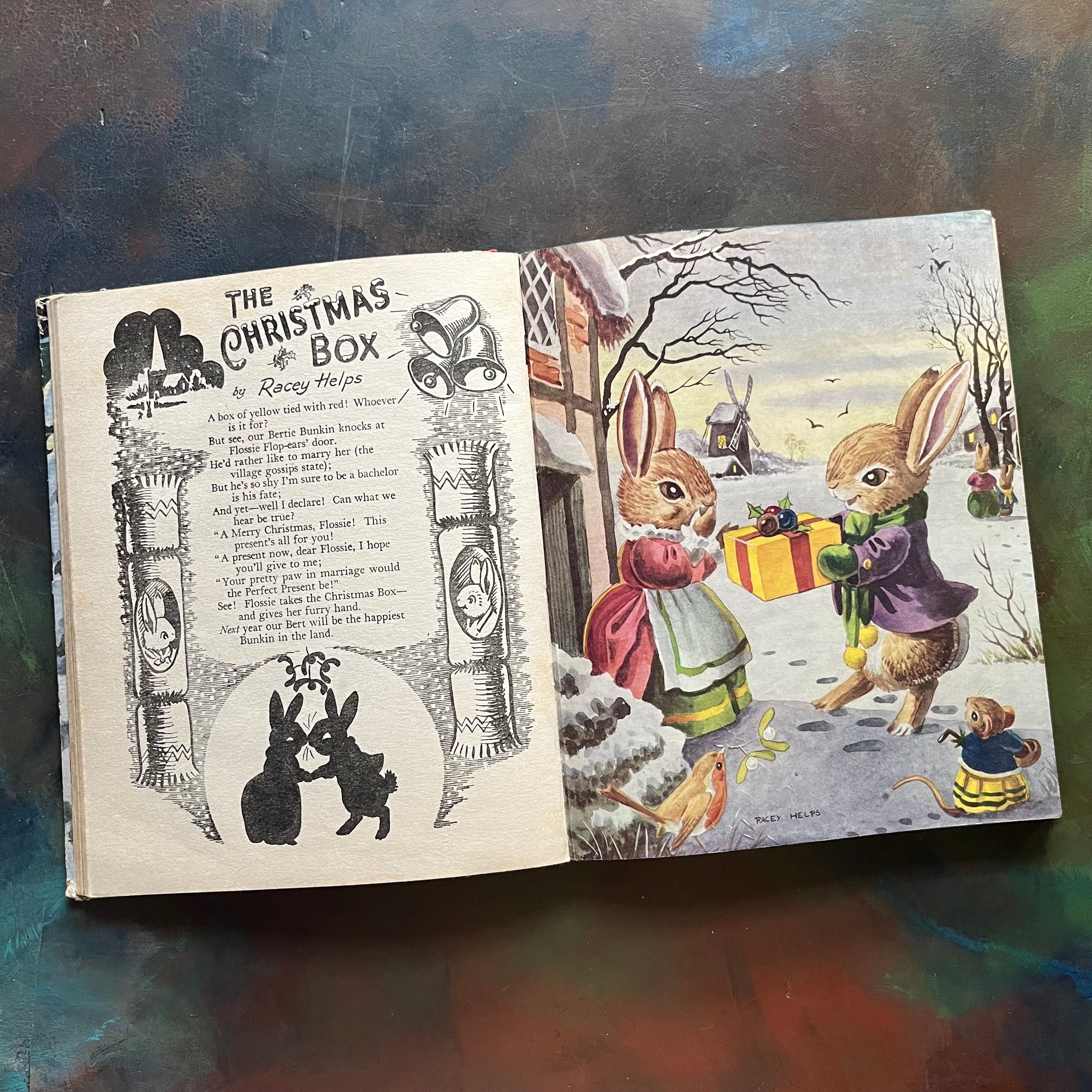 Pair of Vintage Children's Christmas Books:  Collins Children's Annual & Whitman Christmas Stories