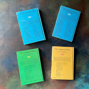 Companion Library 4 Book Set-Black Beauty, Call of the Wild, Treasure Island and Gulliver's Travels-vintage adventure books for kids-view of the back covers