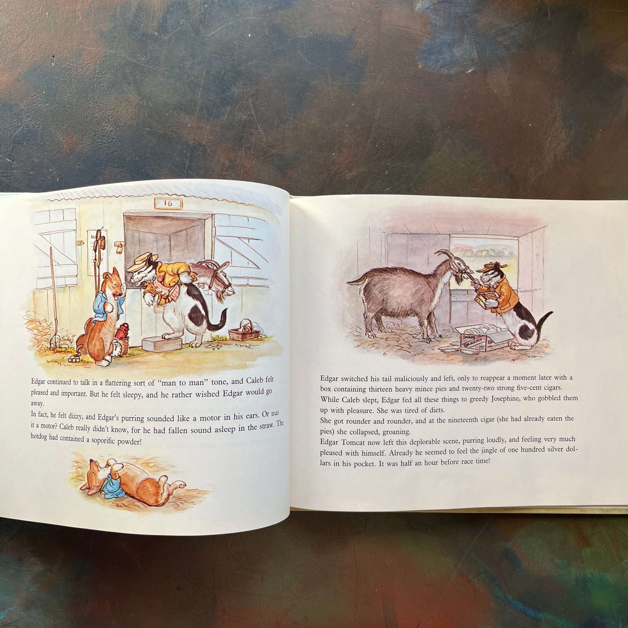 Corgiville Fair written and illustrated by Tasha Tudor-1971 First Edition-classic children's picture book-collector's edition-Corgi Dog Breed-view of the illustrations