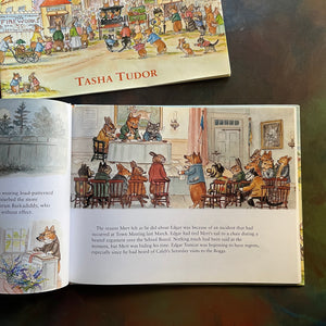 Corgiville Fair written and illustrated by Tasha Tudor-1971 First Edition-classic children's picture book-collector's edition-corgi dogs-view of the illustrations within the book
