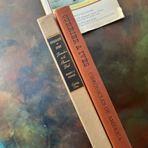 Currier & Ives Book Set-Printmakers to the American People & Chronicles of America-vintage art books-view of the spines