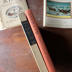 Currier & Ives Bookset-Printmakers to the American People & Chronicles of America-vintage art books-view of the spines