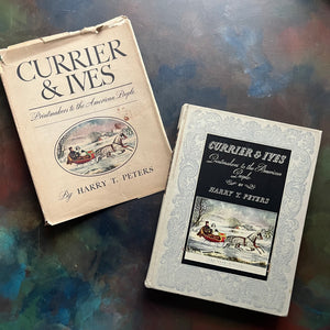 Currier & Ives Printmakers to the American People by Harry T. Peters-antique art books-antique prints-American Landscape-America250-view of the front cover