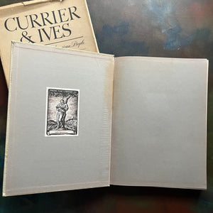 Currier & Ives Printmakers to the American People by Harry T. Peters-antique art books-antique prints-American Landscape-America250-view of the inside cover