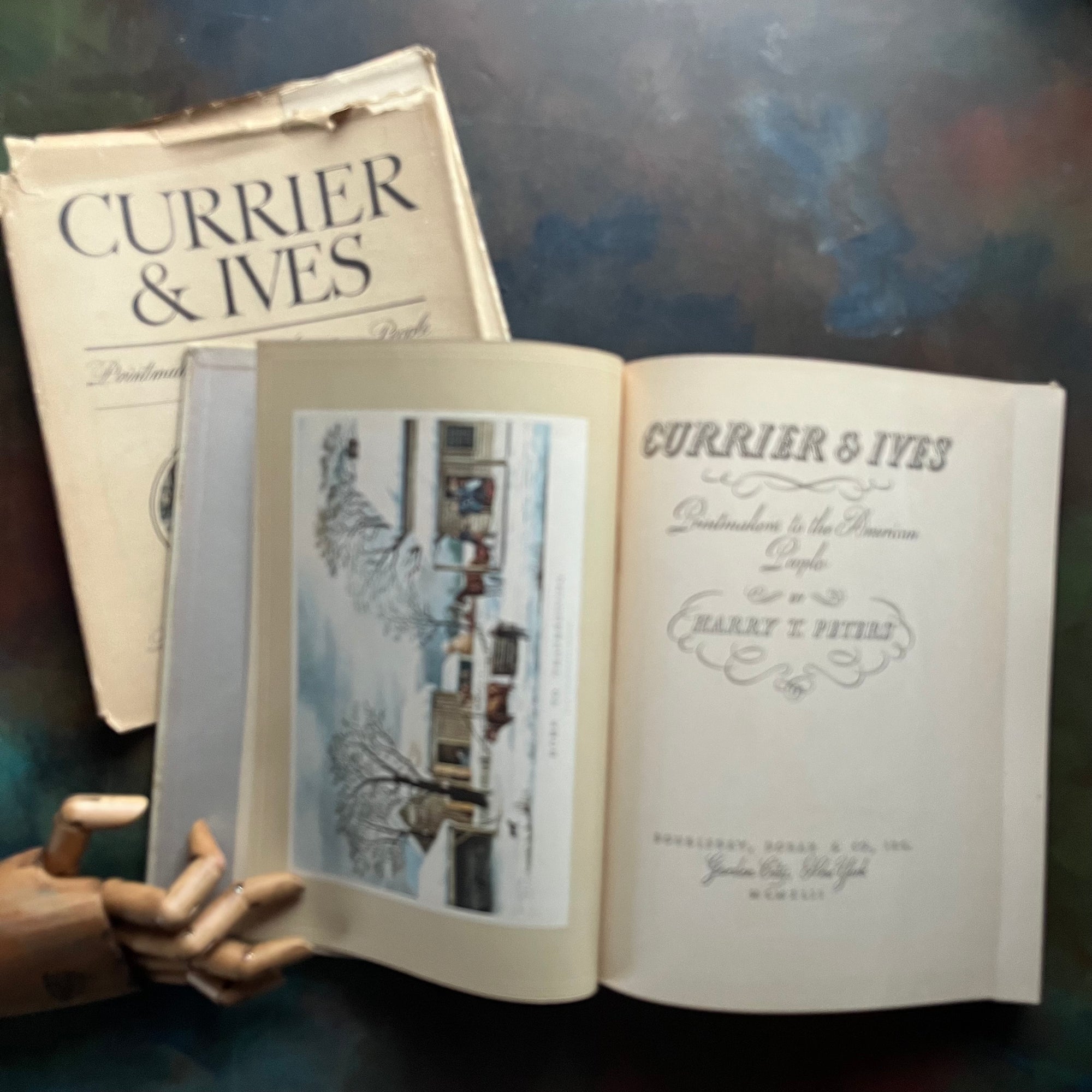 Currier & Ives Printmakers to the American People by Harry T. Peters-antique art books-antique prints-American Landscape-America250-view of the title page