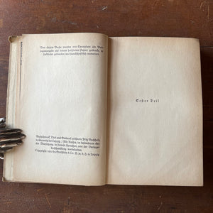 Der Vogel im Kafig (The Bird in the Cage) by Lisa Wenger-antique novel-view of the copyright page