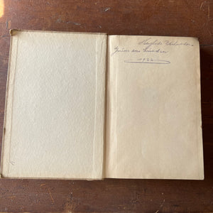 Der Vogel im Kafig (The Bird in the Cage) by Lisa Wenger-antique novel-view of the inside cover with inscription in German