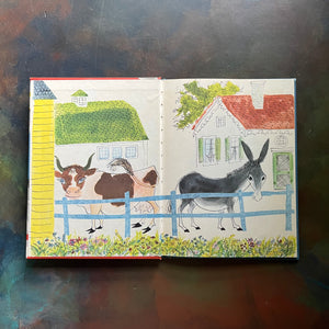 Donkey-Donkey Written & illustrated by Roger Duvoisin-Parent's Magazine Press Edition-vintage children's picture book-view of the inside cover