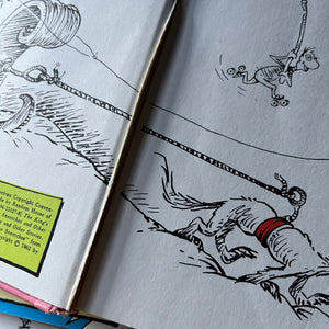 Dr. Seuss Storytime Complete Book Set - vintage children's stories-view of the condition of the first book - a small crack in the spine at the inside cover