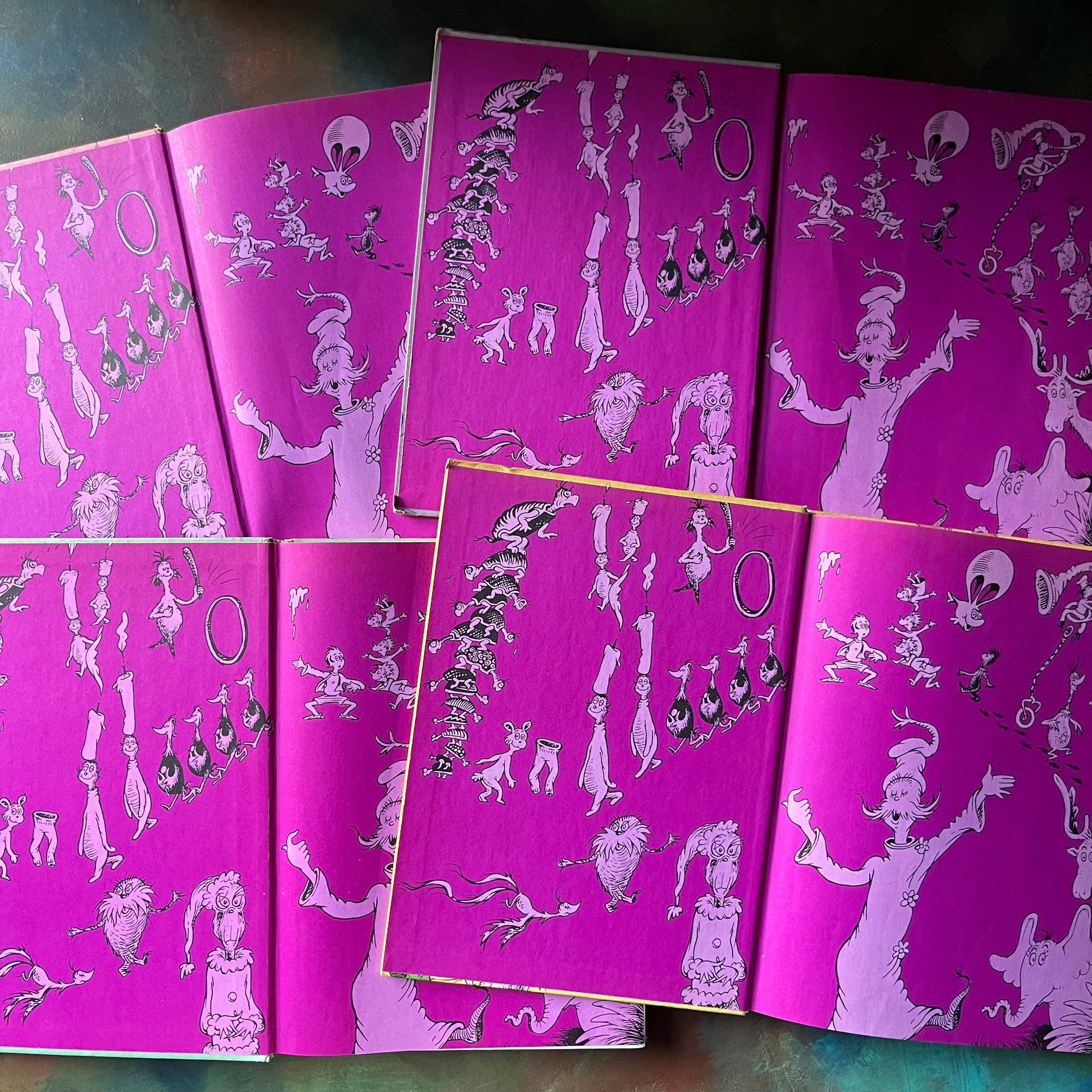 Dr. Seuss Storytime Complete Book Set - vintage children's stories-view of the inside covers