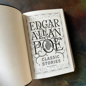 Edgar Allan Poe Classic Stories-Barnes & Noble Collectible Editions Series-Leatherbound-short stories-macabre-view of the title page
