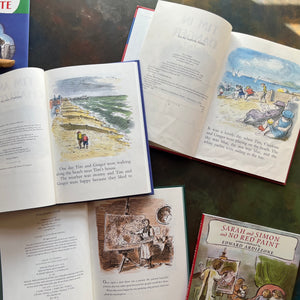 Edward Ardizzone Book Set-Tim and Charlotte-Tim in Danger-Sarah and Simon and No Red Paint-Classic Illustrated Children's Books-view of the copyrights