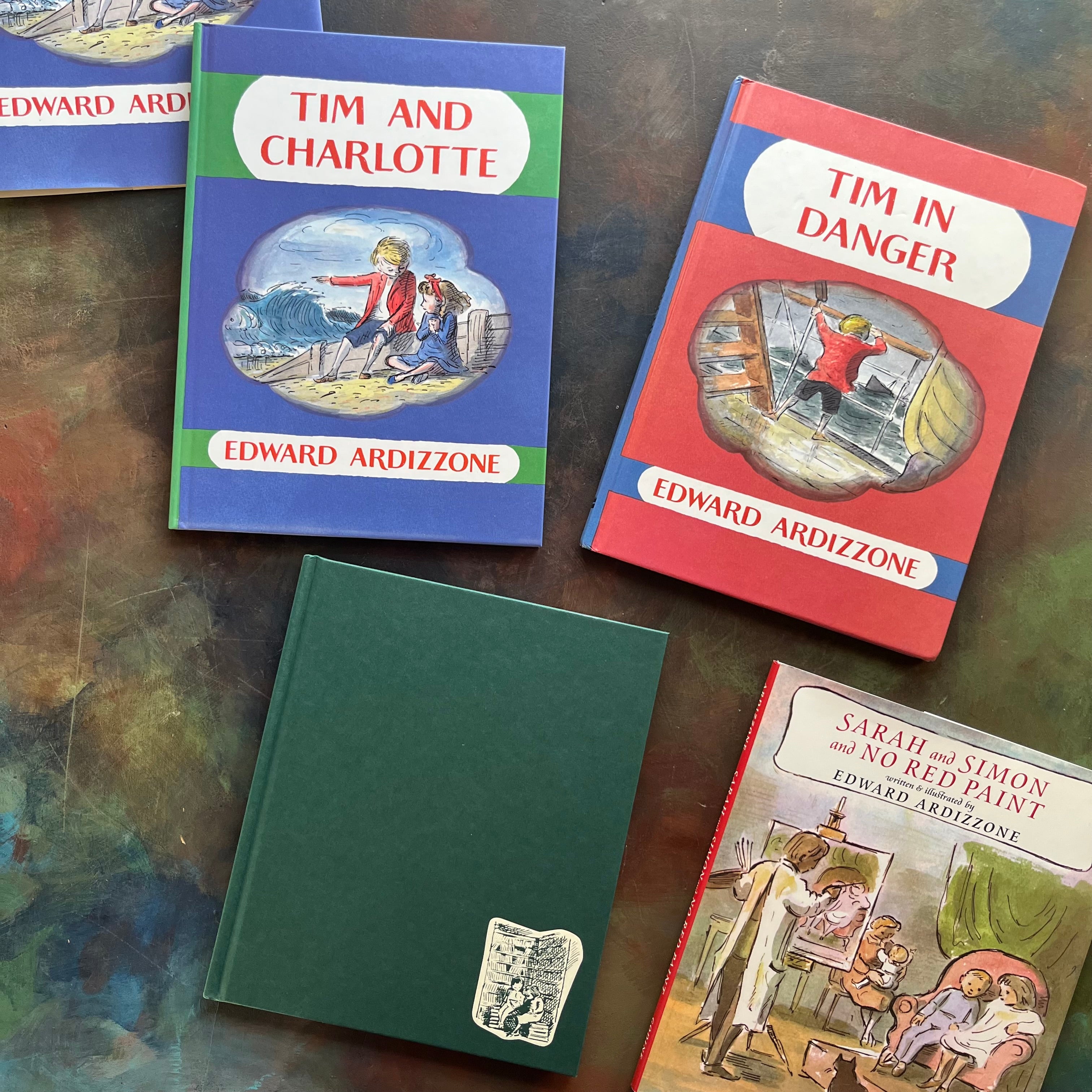 Edward Ardizzone Book Set-Tim and Charlotte-Tim in Danger-Sarah and Simon and No Red Paint-Classic Illustrated Children's Books-front covers