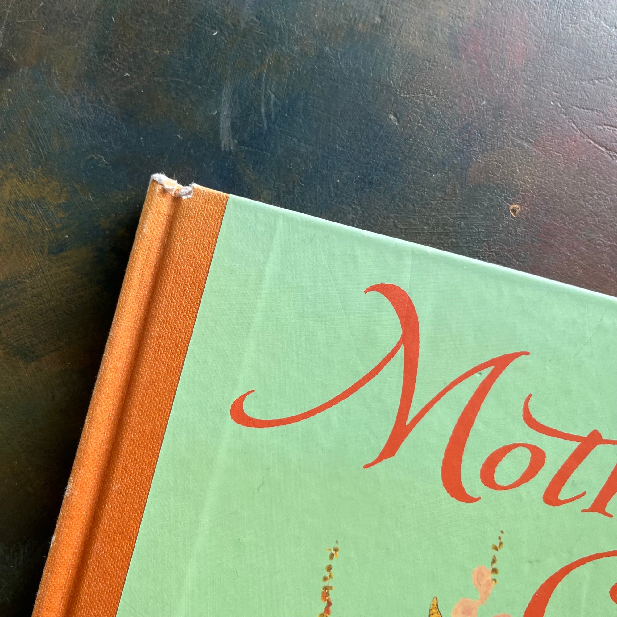 Set of Three children's books illustrated by Gyo Fukikawa-Fairy Tales and Fables-Mother Goose-a child's book of poems-Gyo Fujikawa-vintage children's stories-view of the condition of Mother's Goose's top spine edge