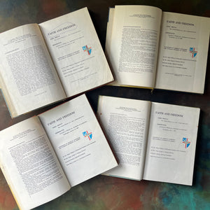 Faith & Freedom Basic Readers Book Set by Ginn and Company-vintage school books-reading comprehension-Parochial Schoolbooks-Catholic School-view of the copyright pages
