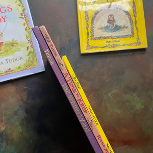 Five Senses, A Time to Keep and The Springs of Joy-written & illustrated by Tasha Tudor-classic children's stories-view of the spines