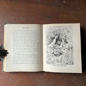 antique children's book - 1898 Altemus' Young People's Library Edition of Flower Fables by Louisa May Alcott - view of the illustrations by C. Barnes