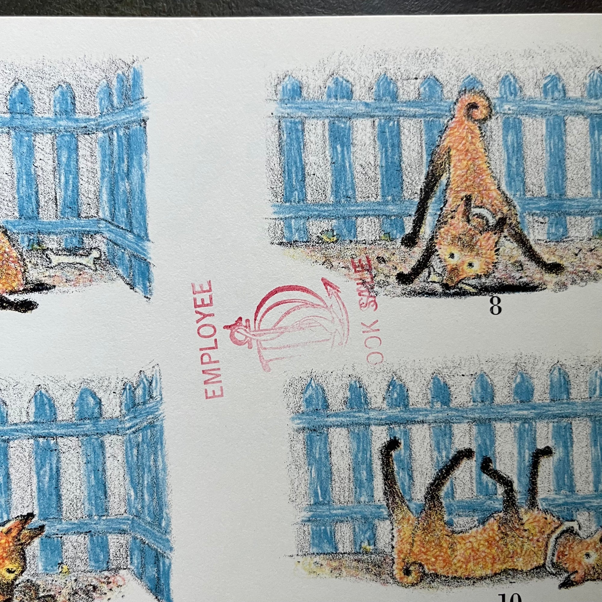 Foxie by Ingri and Edgar Parin D'Aulaire-1969 First Edition-Foxie the Singing Dog-vintage children's picture book-view of the stamp inside the inside cover