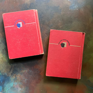 Ginn Basic Readers Book Set-Around the Corner & Roads to Everywhere-antique children's school books-learning to read books-view of the back covers