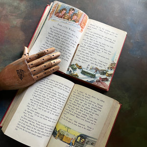 Ginn Basic Readers Book Set-Around the Corner & Roads to Everywhere-antique children's school books-learning to read books-view of the illustrations